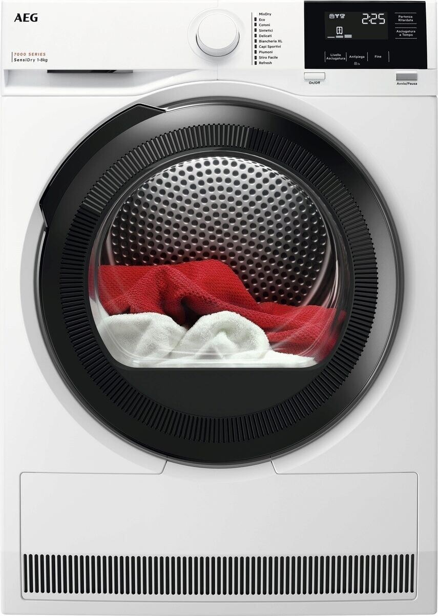 AEG Series 7000 TR7HG8C Asciugatrice Pompa di Calore 8 kg Libera Installazione Bianco Classe C