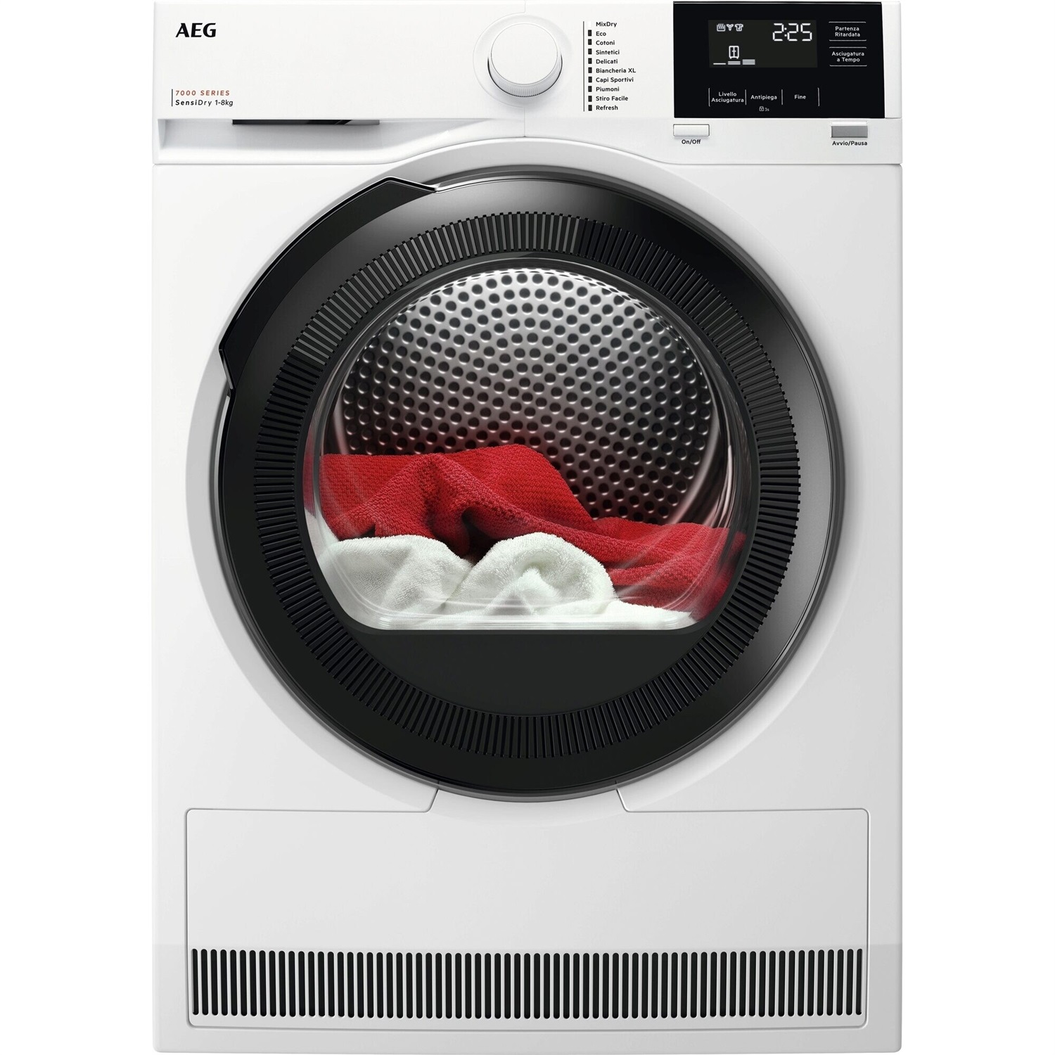 AEG Series 7000 TR7HG8C Asciugatrice Pompa di Calore 8 kg Libera Installazione Bianco Classe C