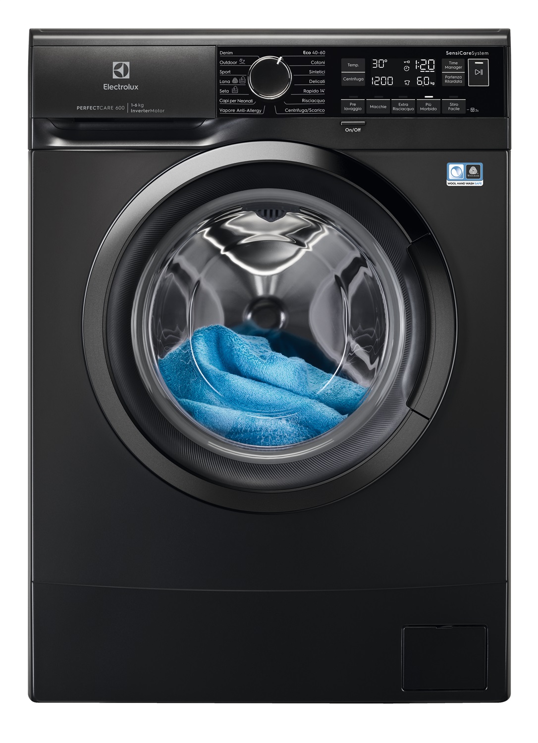 Electrolux EW6S326ABL Lavatrice Slim Caricamento Frontale 6 kg 1200 Giri/min Classe A Nero con SensiCare