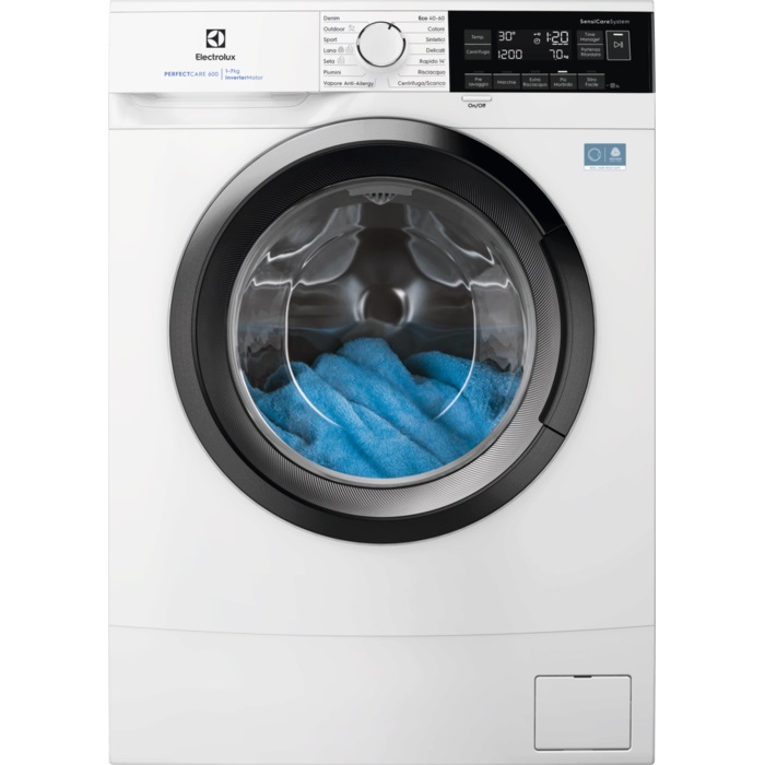 Electrolux SensiCare 600 EW6S327A Lavatrice Slim Caricamento Frontale 7 kg 1200 Giri/min Classe A Bianco con Tecnologia SensiCare