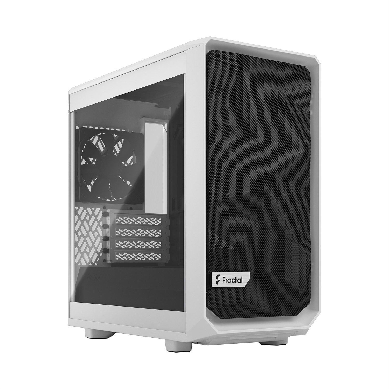 Fractal Design Meshify 2 Mini Bianco - Case Midi Tower con Vetro Temperato e Frontale in Mesh per Flusso d'Aria Ottimale