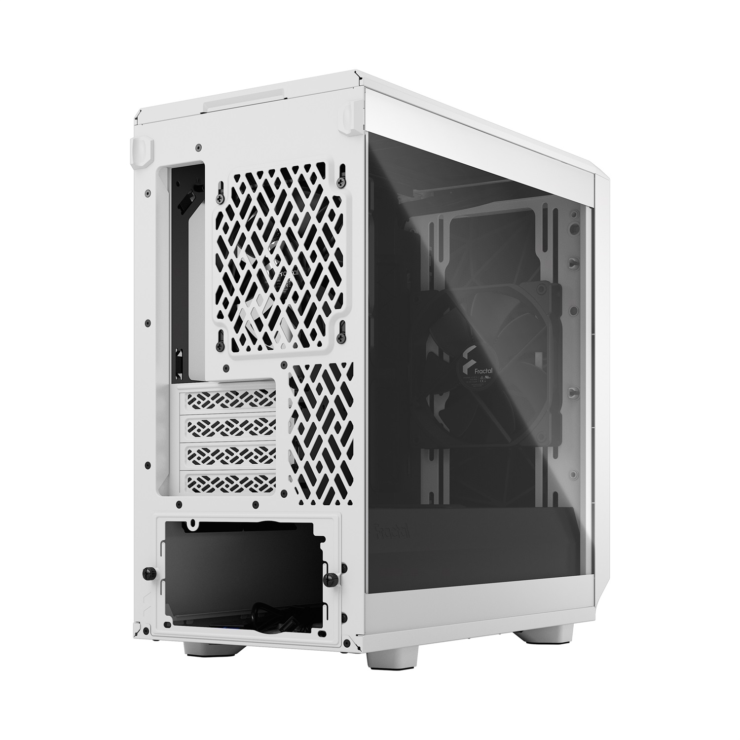 Fractal Design Meshify 2 Mini Bianco - Case Midi Tower con Vetro Temperato e Frontale in Mesh per Flusso d'Aria Ottimale