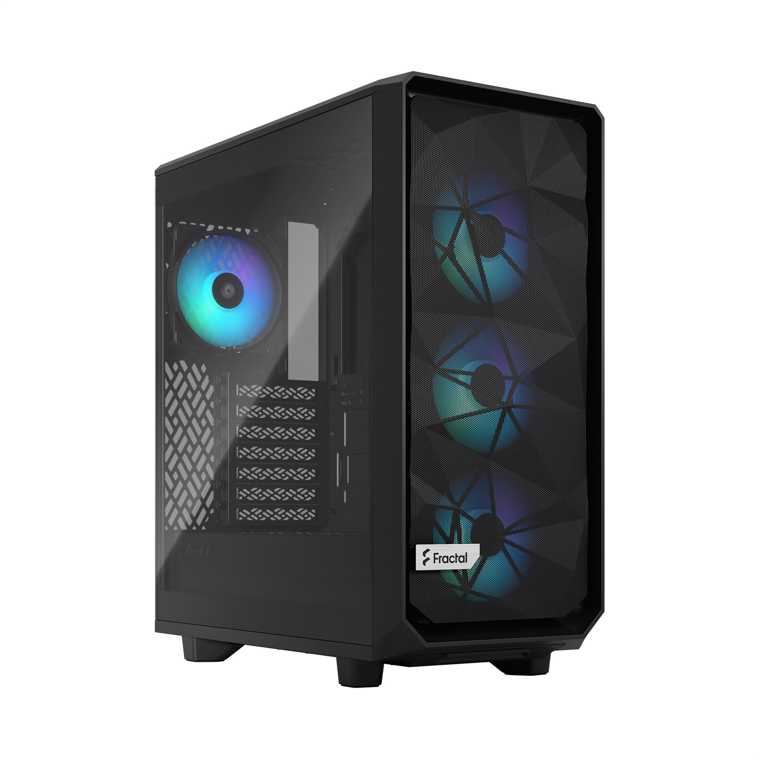 Fractal Design Meshify 2 Compact Lite RGB Nero - Case Mid Tower ATX con Vetro Temperato e Ventole A-RGB