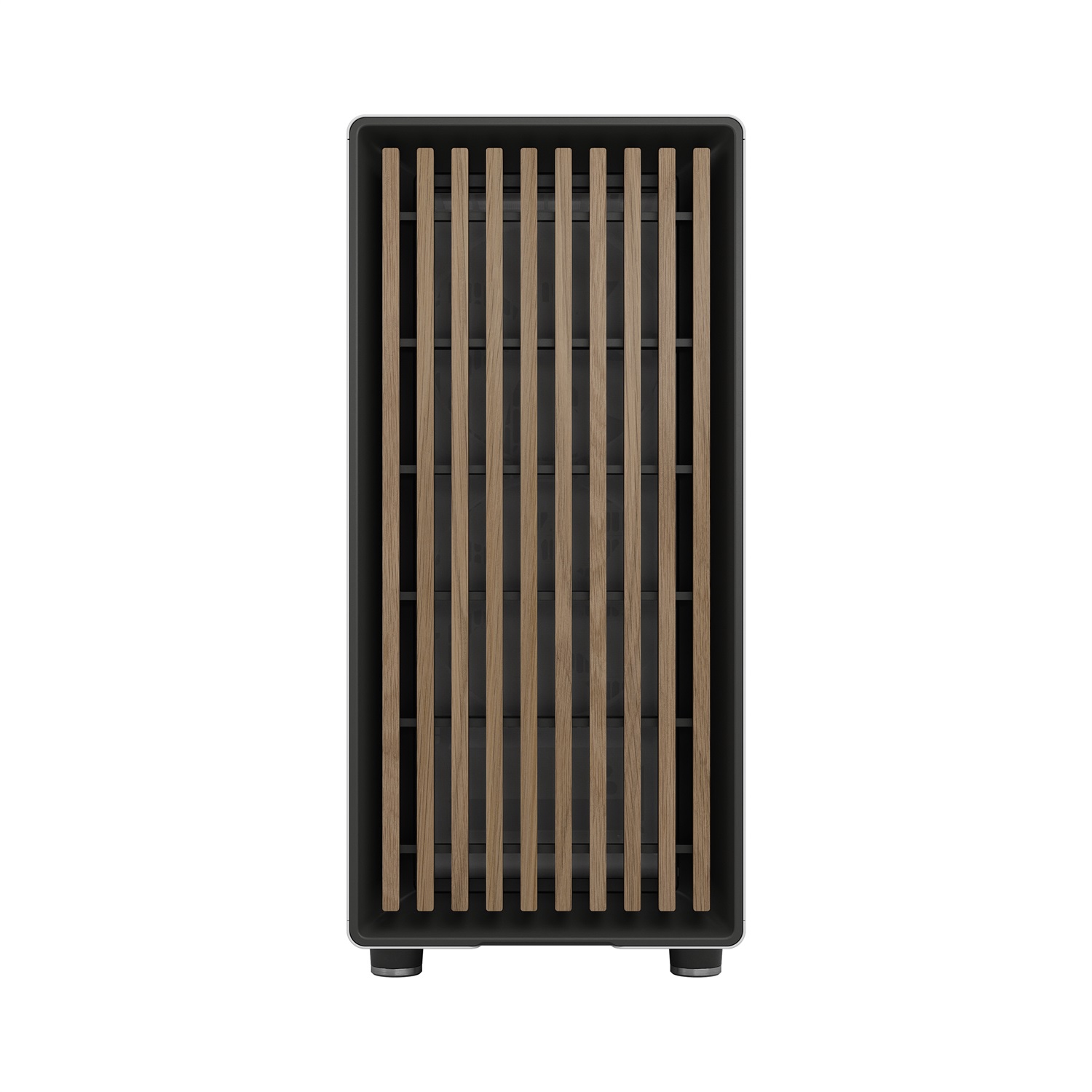 Fractal Design North Chalk White - Mid Tower ATX Case con Frontale in Rovere, Pannelli Mesh e Due Ventole 140mm PWM Incluse