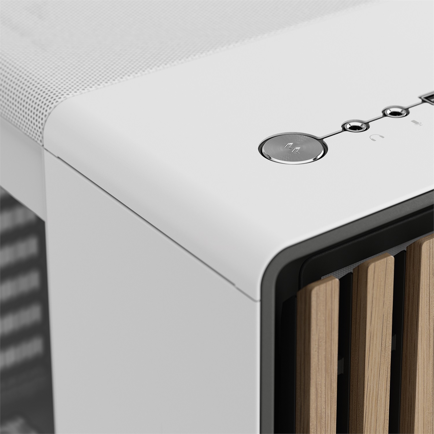 Fractal Design North Bianco - Case Mid Tower ATX/Micro ATX/Mini-ITX con Vetro Temperato e 2 Ventole 140mm Incluse
