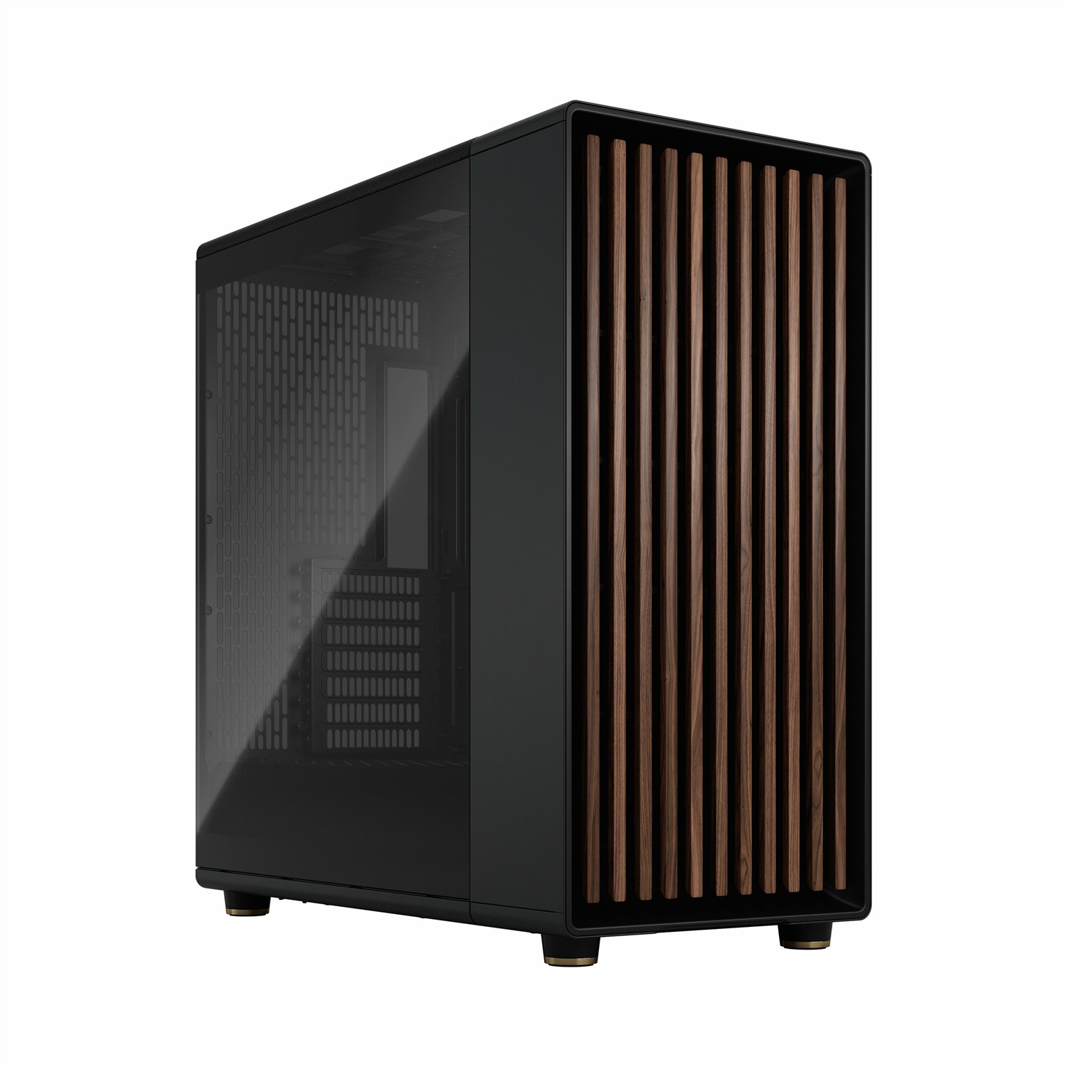 Fractal Design North XL FD-C-NOR1X-02 Computer Case Midi Tower Nero, Antracite con Pannello in Noce e 3 Ventole da 140mm