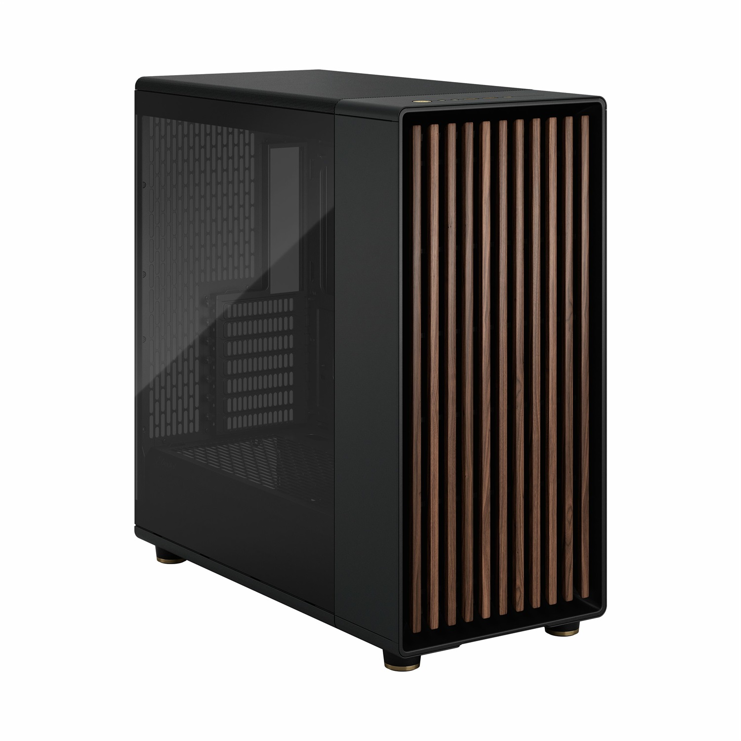 Fractal Design North XL FD-C-NOR1X-02 Computer Case Midi Tower Nero, Antracite con Pannello in Noce e 3 Ventole da 140mm