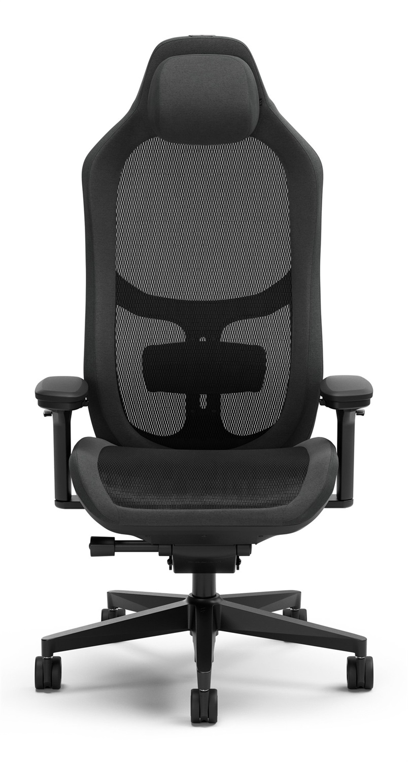 Fractal Design Refine Mesh Dark - Sedia da Gaming Ergonomica con Braccioli 4D, Supporto Lombare e Rete Traspirante, Nero