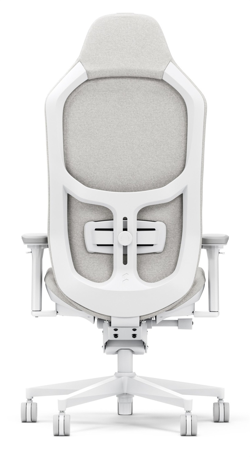 Fractal Design Refine Fabric Light - Sedia da Gaming Ergonomica con Braccioli 4D, Supporto Lombare e Tessuto Premium - Bianco