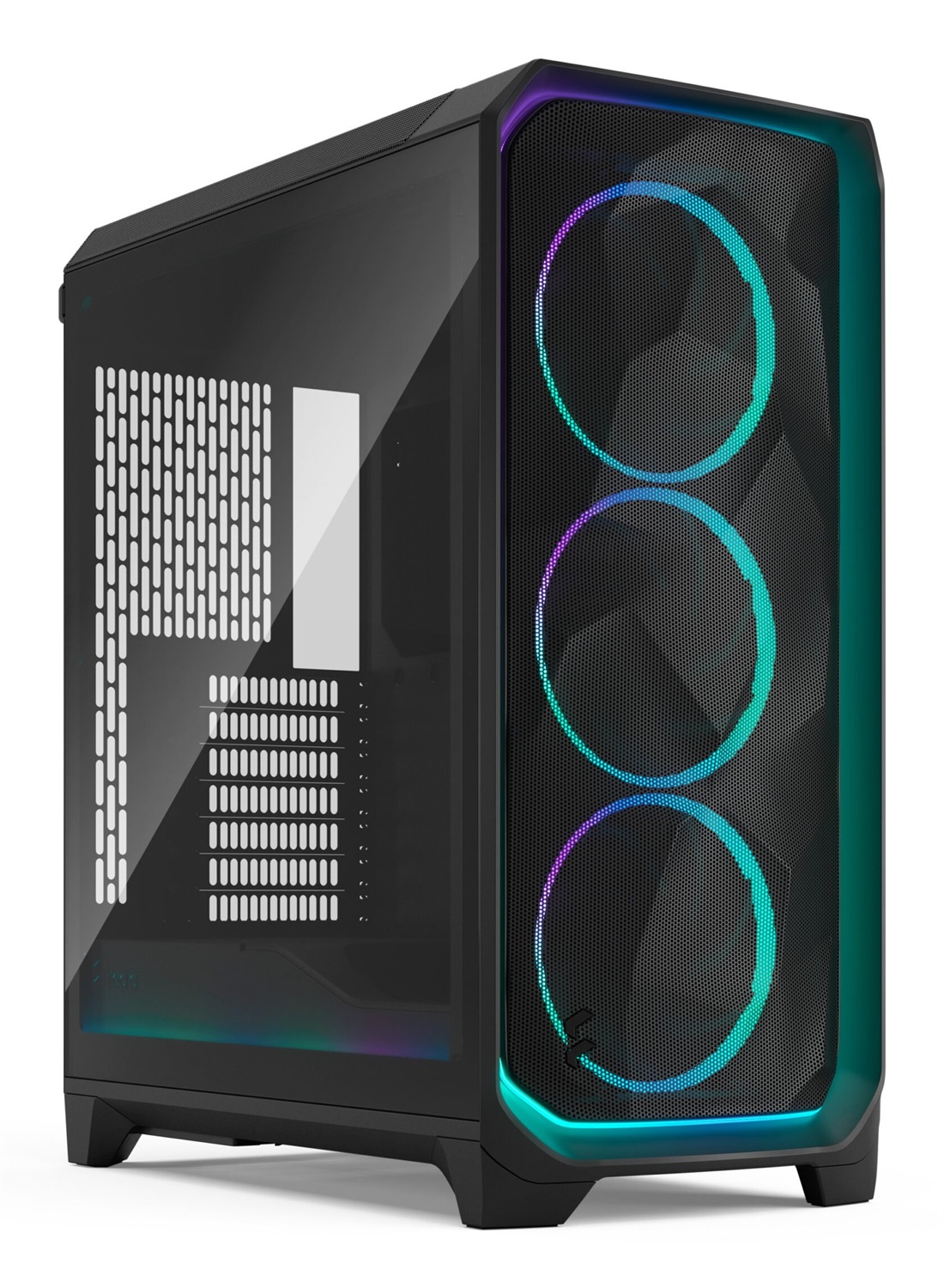 Fractal Design Meshify 3 Ambience Pro RGB Black TG - Case PC Midi Tower con Ventole ARGB e Pannello in Vetro Temperato