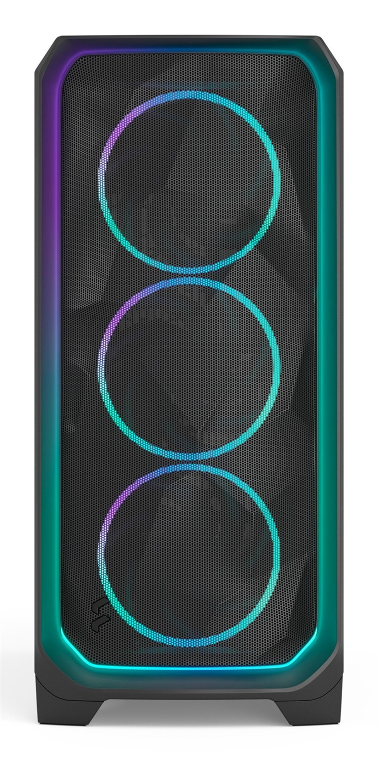 Fractal Design Meshify 3 Ambience Pro RGB Black TG - Case PC Midi Tower con Ventole ARGB e Pannello in Vetro Temperato