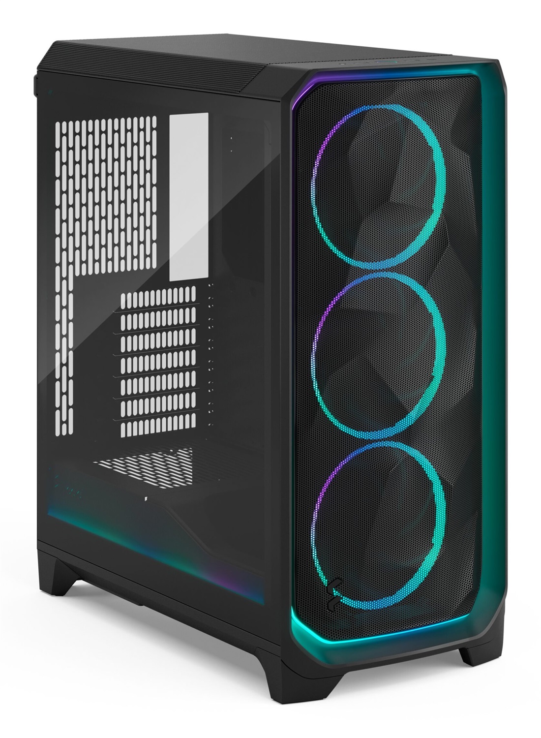 Fractal Design Meshify 3 Ambience Pro RGB Black TG - Case PC Midi Tower con Ventole ARGB e Pannello in Vetro Temperato