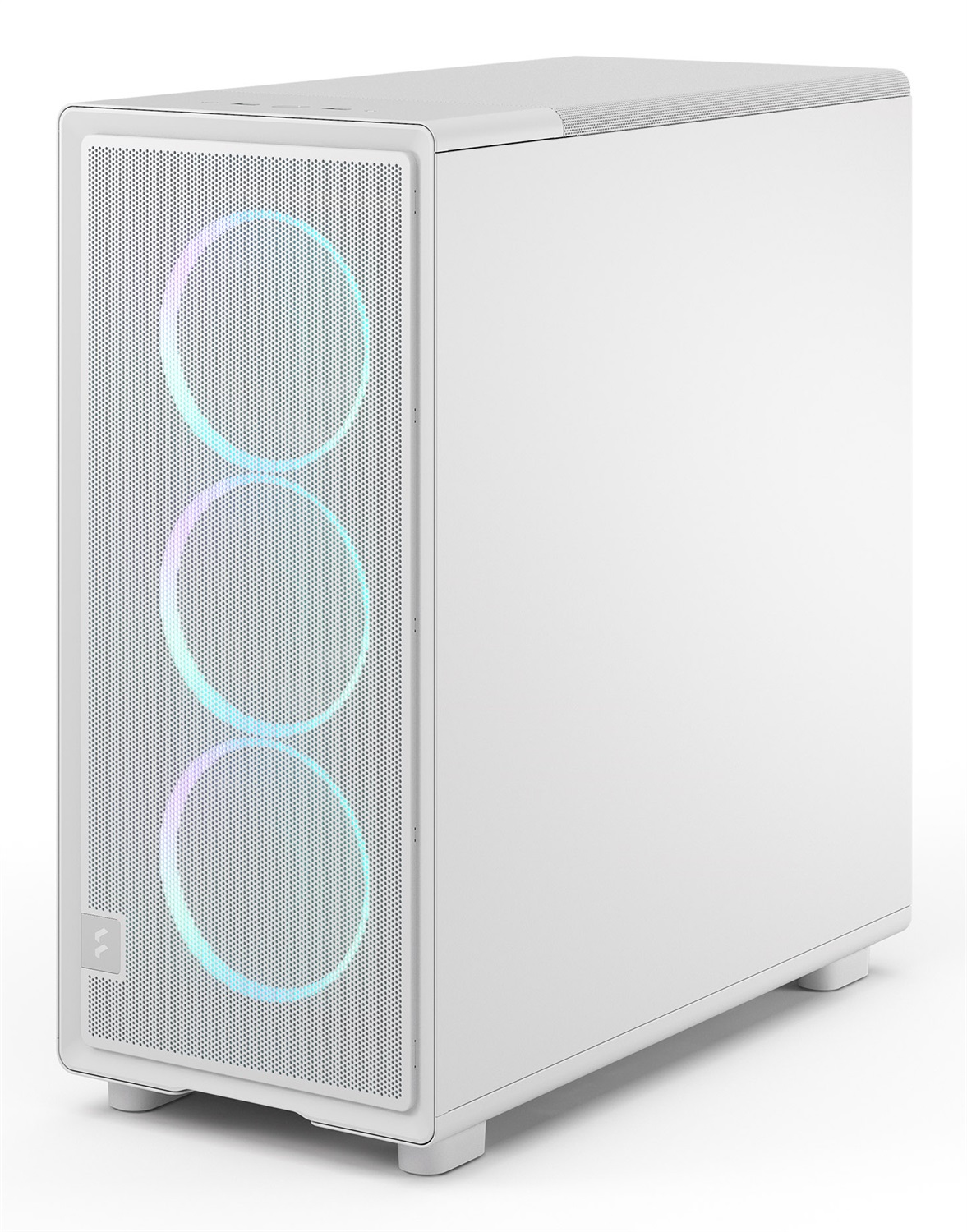 Fractal Design Epoch White RGB - Case da Gaming con Vetro Temperato, Pannello Frontale in Rete e Tre Ventole Momentum 12 RGB