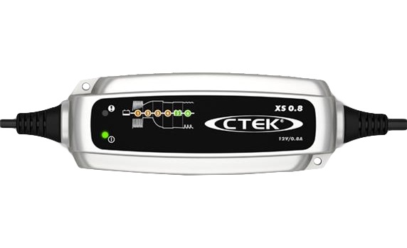 CTEK XS 0.8 - Caricabatterie e Mantenitore di Carica Automatico per Batterie 12V da 1.2 a 32 Ah