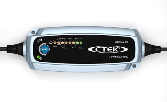 CTEK Lithium XS Caricabatterie 12V 5A per Batterie LiFePO4 - Controllato da Microprocessore con Funzione 'Connect And Forget'