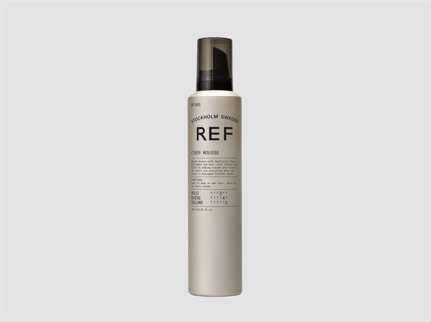 REF Fiber Mousse N°345 250 ml - Balsamo Volumizzante per Capelli Fini, Dona Tenuta, Elasticità e Pienezza