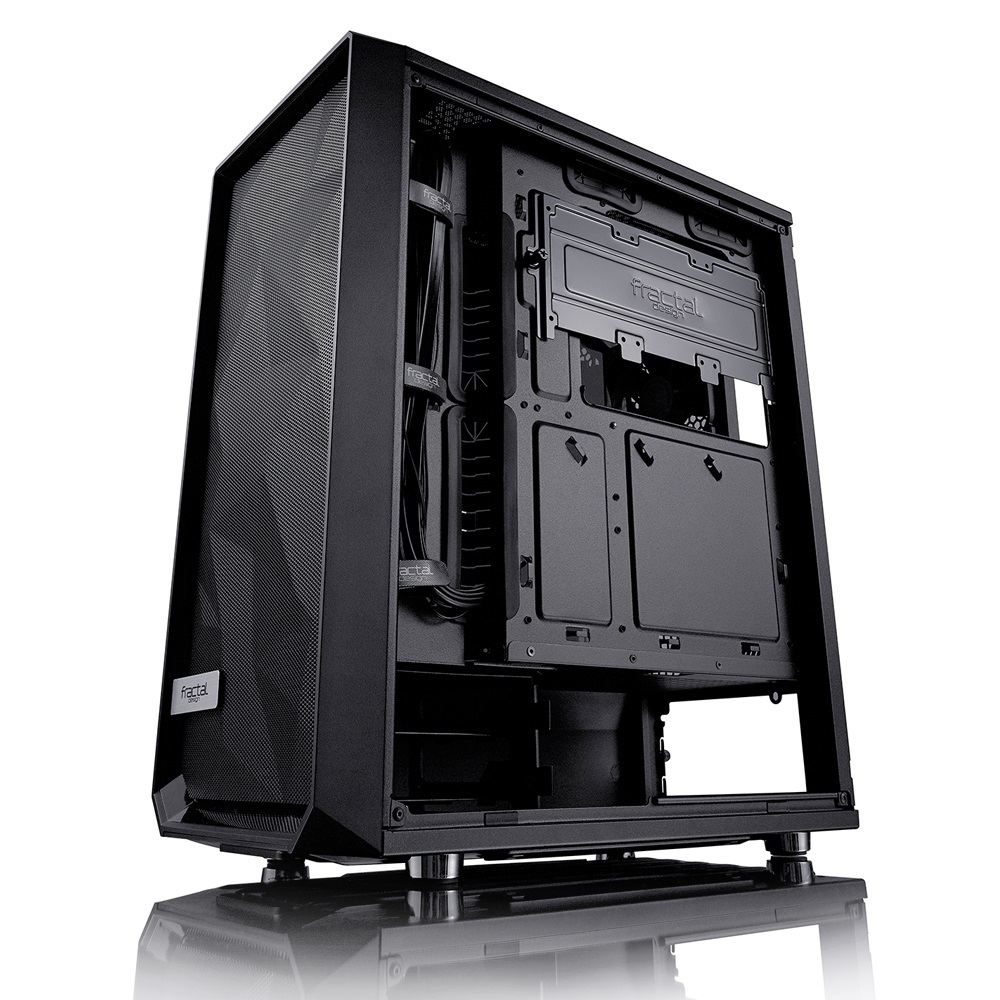 Fractal Design Meshify C Midi Tower Nero con Vetro Temperato - High Performance Airflow, 2x Ventole, USB 3.0