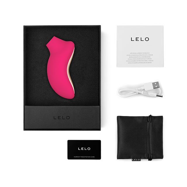 LELO SONA 2 Cerise - Vibratore Clitorideo Impermeabile con Stimolazione ad Onde Soniche, Ambidestro