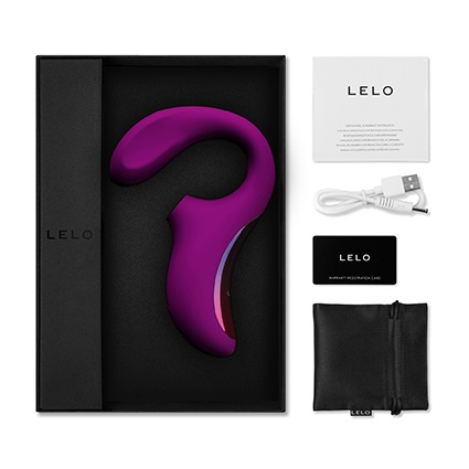 LELO Enigma Vibratore Sonico a Doppia Stimolazione Deep Rose - Stimolazione Clitoridea e Punto G, Impermeabile e Ricaricabile con 8 Modalità di Vibrazione