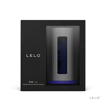 LELO F1s V2 Nero/Blu - Masturbatore Interattivo Sonico con Controllo App, Silicone Sicuro, Quattro Vibrazioni e Doppia Potenza