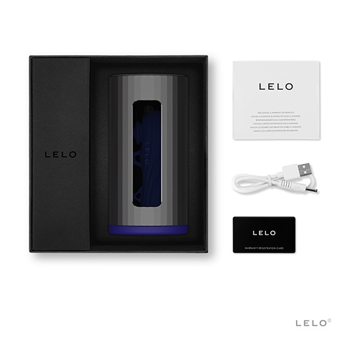 LELO F1s V2 Nero/Blu - Masturbatore Interattivo Sonico con Controllo App, Silicone Sicuro, Quattro Vibrazioni e Doppia Potenza