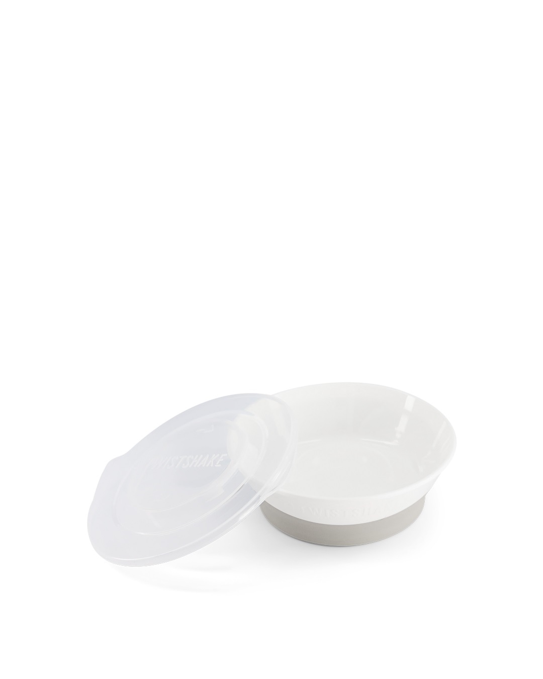 Twistshake Ciotola per Bambini in Silicone 520 ml - Antiscivolo e Atossica, 6 Mesi - Bianco