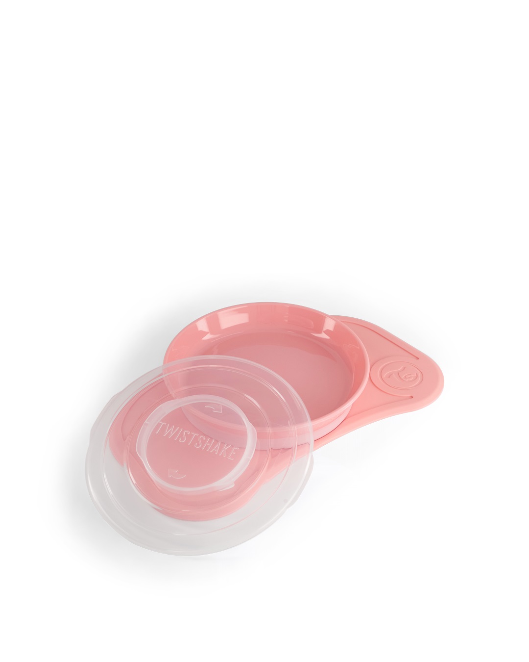 Twistshake Set di Stoviglie per Bambini Mini - Piatto di Aspirazione e Tovaglietta Rosa Chiaro, 100% Silicone Atossico, Senza BPA, Adatto da 6 Mesi
