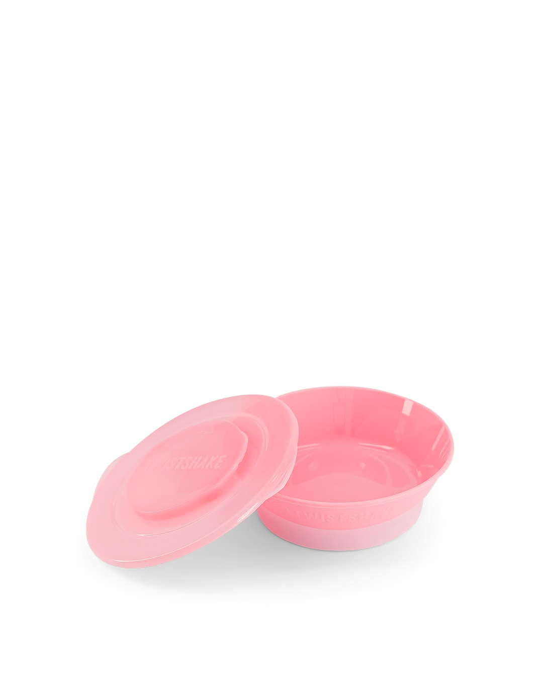 Twistshake Set di Stoviglie per Bambini Mini - Piatto di Aspirazione e Tovaglietta Rosa Chiaro, 100% Silicone Atossico, Senza BPA, Adatto da 6 Mesi