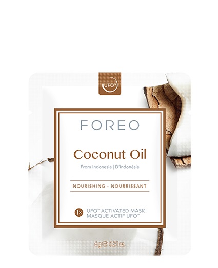 FOREO Coconut Oil Maschera Viso Nutriente e Idratante per Pelle Disidratata - Confezione da 6 Maschere