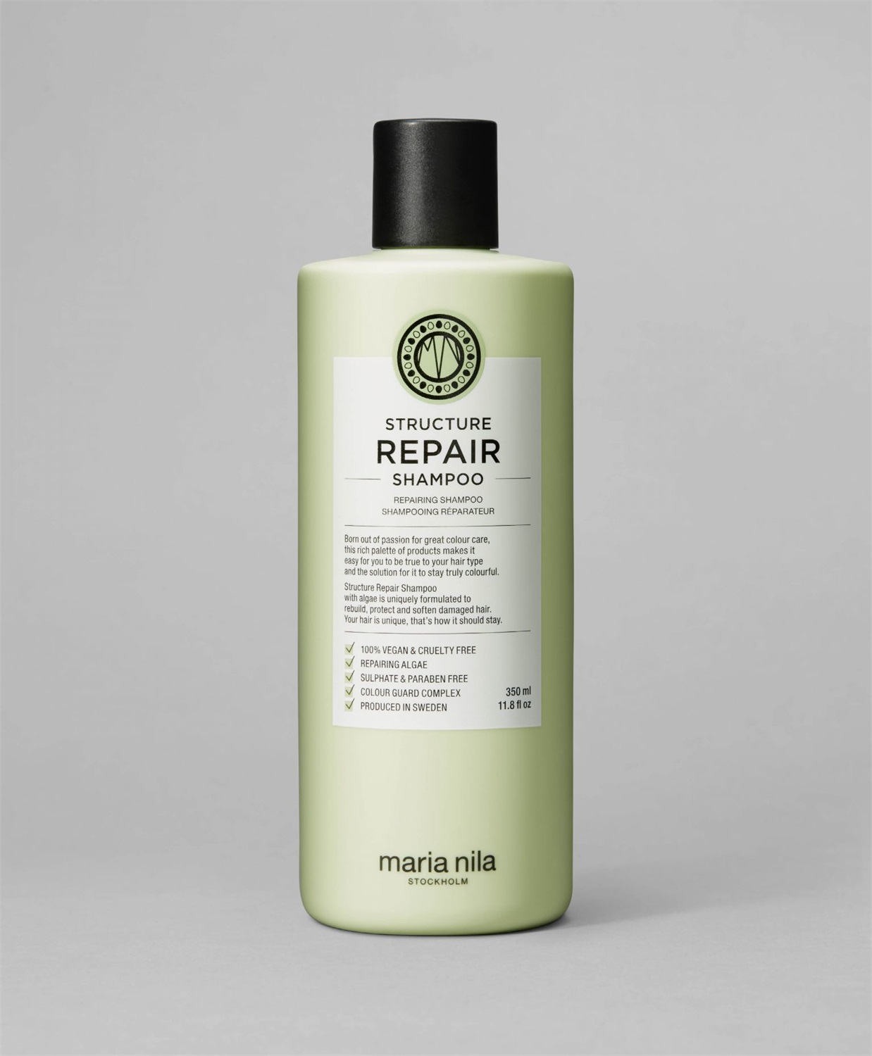 Maria Nila Structure Repair Shampoo Ristrutturante 350 ml - Per Capelli Danneggiati, 100% Vegano, Senza Solfati e Parabeni