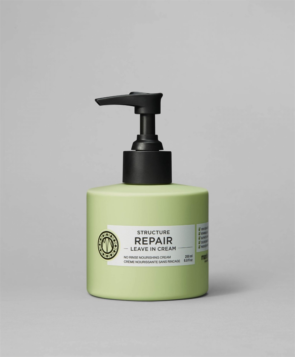 Maria Nila Structure Repair Leave-in Cream 200 ml - Crema Riparatrice per Capelli Danneggiati con Estratto di Alghe, 100% Vegano, Senza Solfati e Parabeni