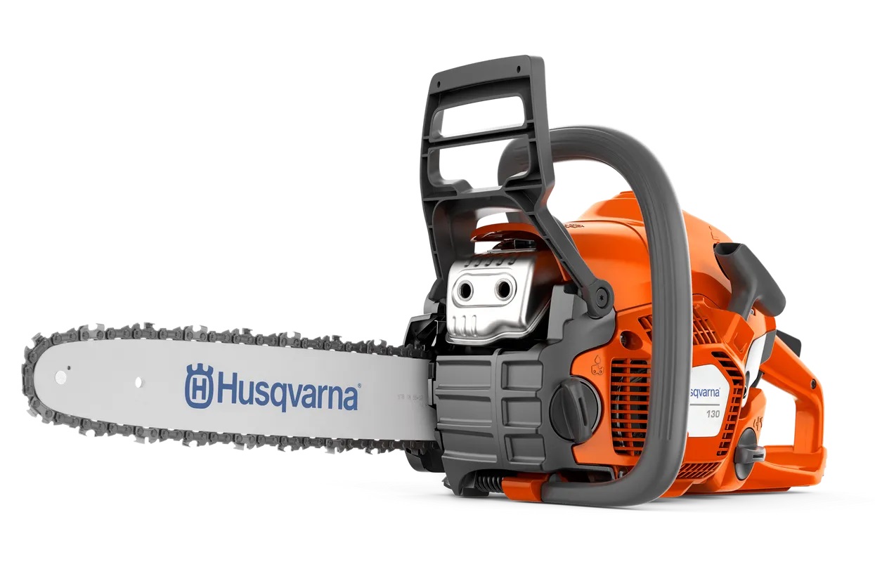 Husqvarna 130 Motosega 38cc con Barra da 35 cm, Motore X-Torq, Leggera e Potente per Giardinaggio