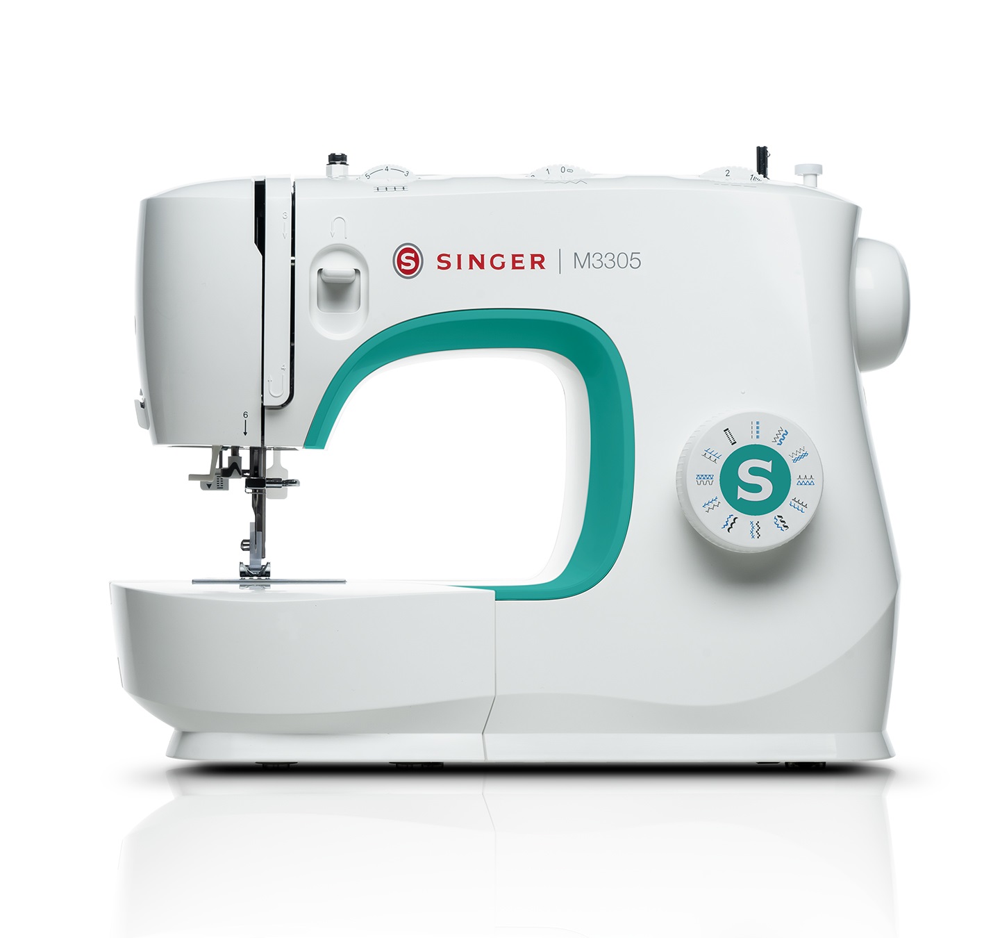 SINGER M3305 Macchina da Cucire Elettrica Semiautomatica con 23 Funzioni e Occhiellatore