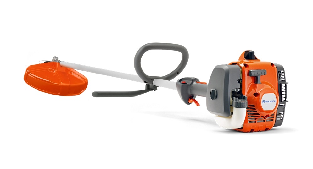 Husqvarna Decespugliatore 129RJ a Scoppio 27.6 CC con Testina a Filo e Disco per Erba, Potenza 1.1 Hp, Larghezza di Taglio 43 cm, Impugnatura a J