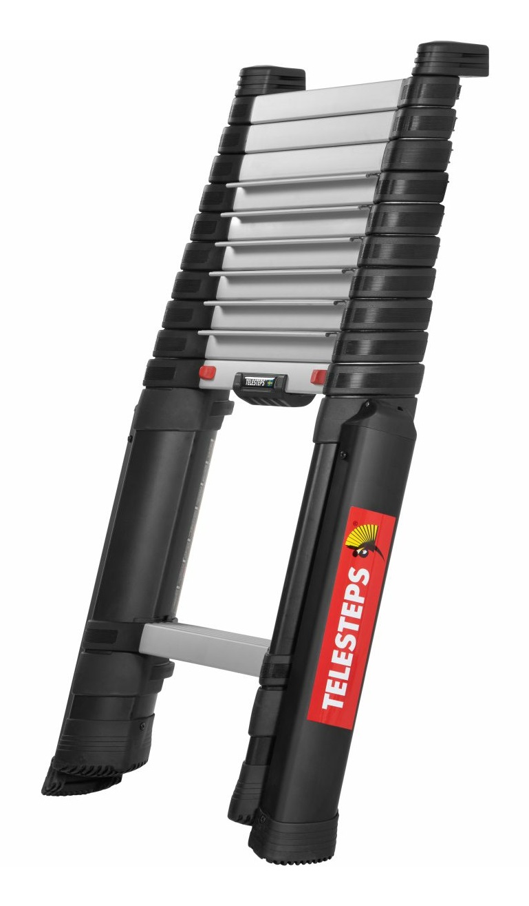 Telesteps Prime Line Scala Telescopica in Alluminio Anodizzato, 3,5m, 11 Gradini con Stabilizzatori Pieghevoli