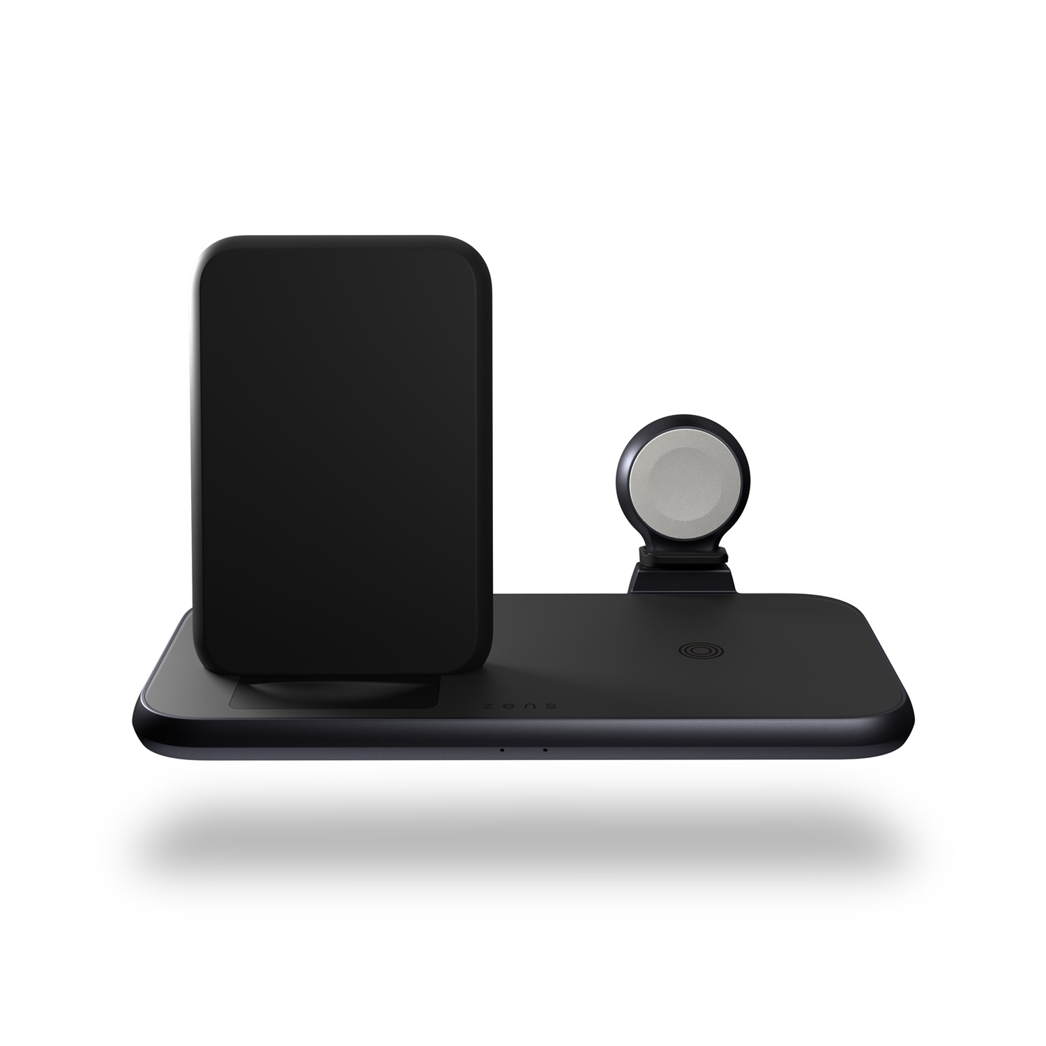 ZENS Caricabatterie Wireless 4 in 1 in Alluminio - Ricarica Rapida per Smartphone, AirPods Pro e Apple Watch