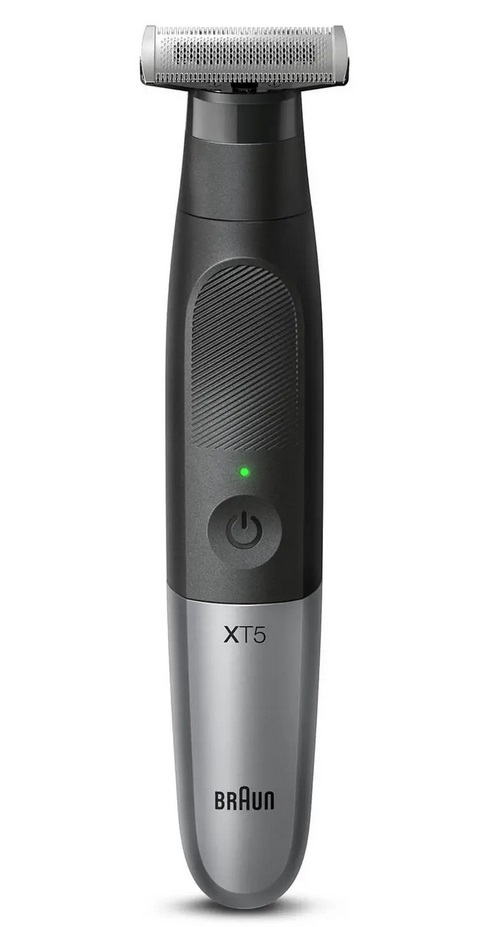 Braun XT5200 - Regolabarba e Rasoio Elettrico Uomo, Testina Flessibile con Lama 4D, Protezione SkinShield, 45 Minuti di Utilizzo Senza Fili, Colore Nero e Argento