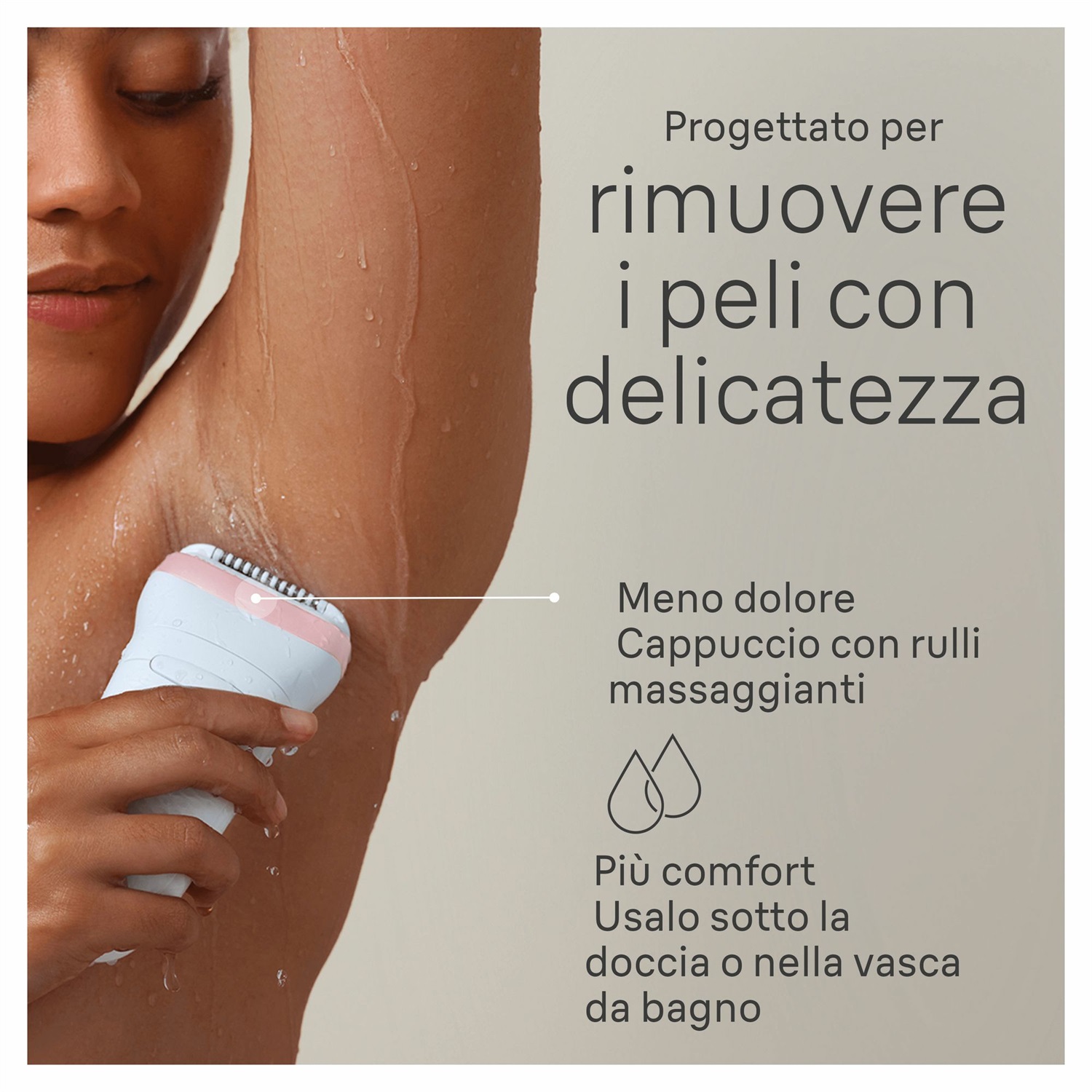 Braun Silk-épil 7 7-030, Epilatore Elettrico Donna Wet & Dry con Testina Ampia e Rasoio, Bianco/Rosa - Fino a 4 Settimane di Pelle Liscia
