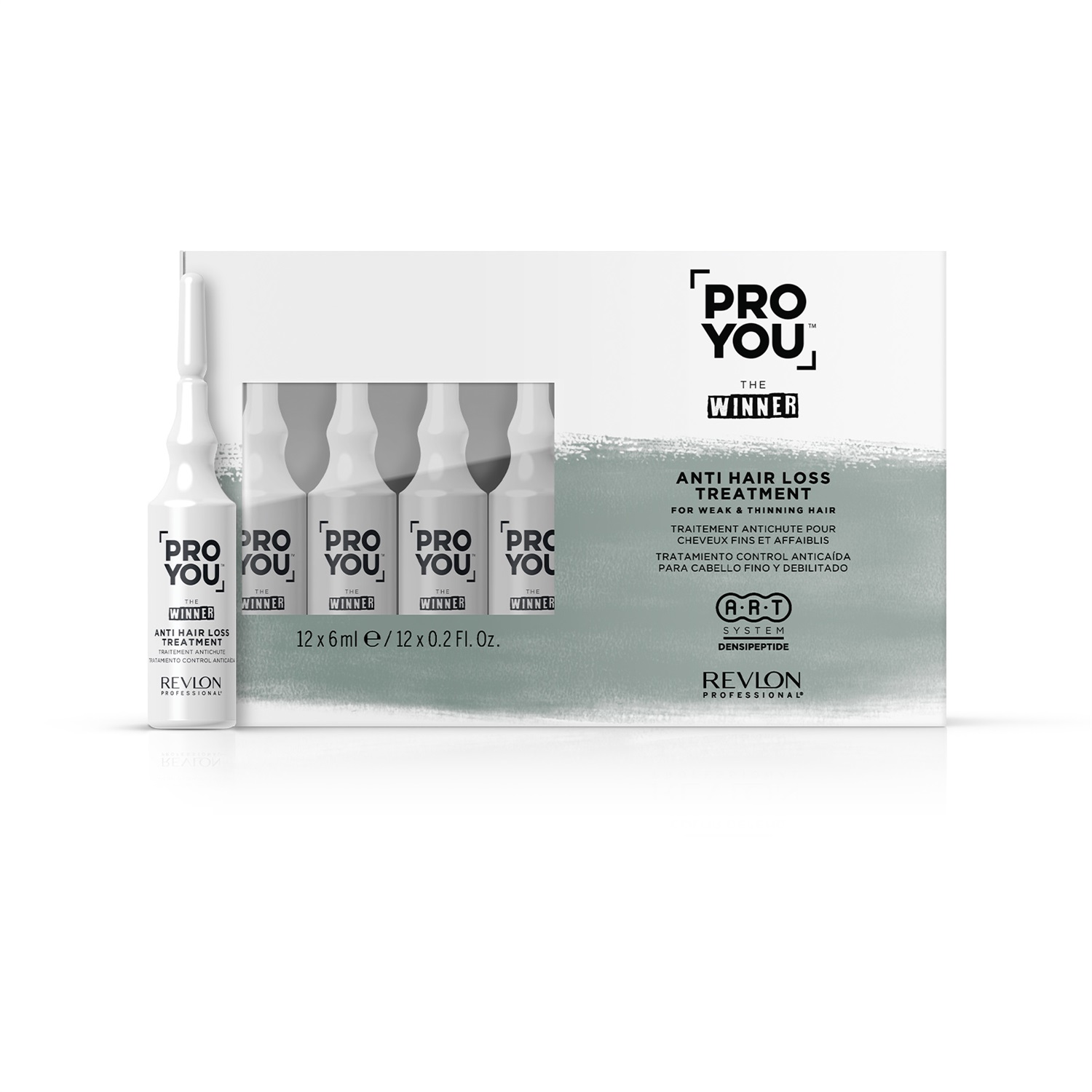 Revlon Professional Pro You The Winner Trattamento Anti Caduta 12 Fiale da 6 ml - Idratazione e Nutrimento Intenso