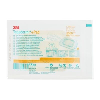 3M Tegaderm Pad Cerotto Impermeabile 9x10 cm - 5 Pezzi - Medicazione Sterile con Tampone Assorbente