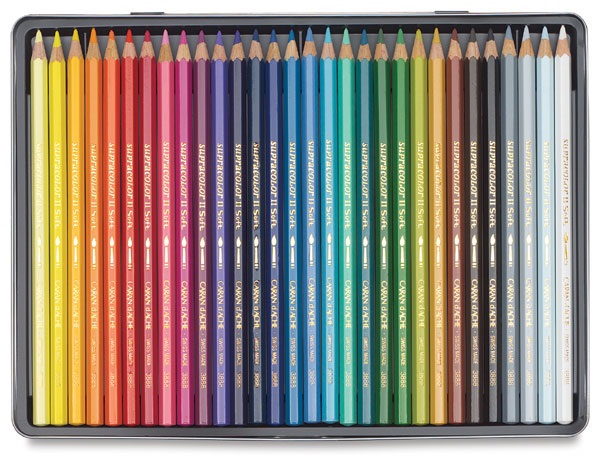 Caran d'Ache SUPRACOLOR - Matite ad Acquerello Morbide, Scatola da 30 Colori Assortiti