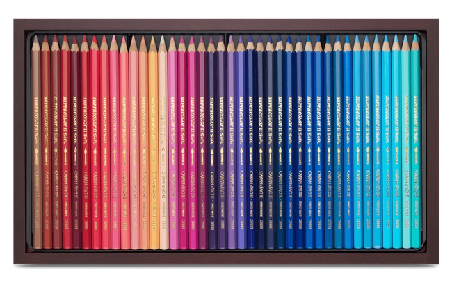 Caran d'Ache 3888.92 D'ache Supracolor - Set di 120 Matite Colorate Acquerellabili in Scatola di Legno, Mina Morbida e Alta Pigmentazione