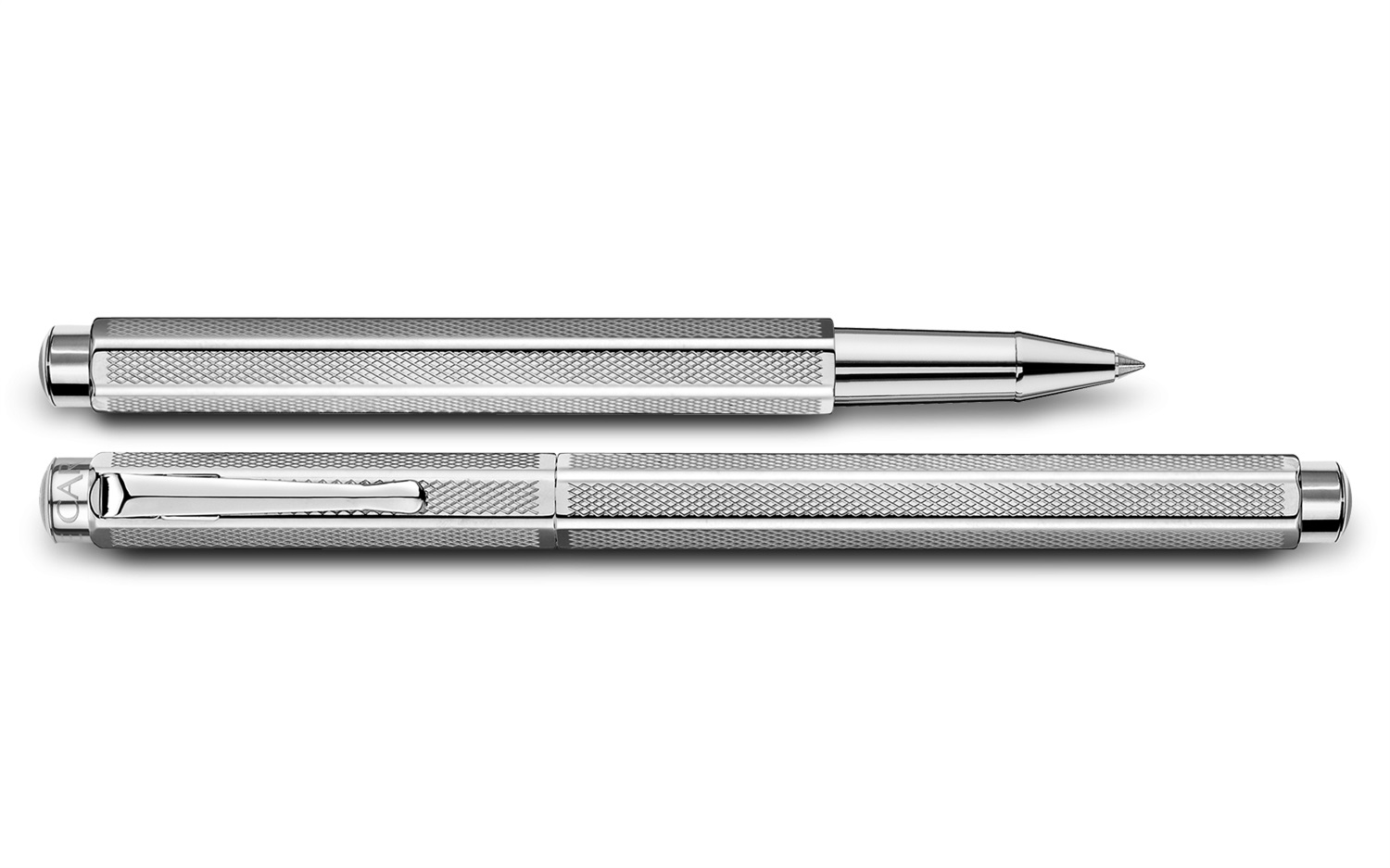 Caran d'Ache Ecridor Retro Penna Roller Palladiata con Forma Esagonale e Cappuccio ad Incastro