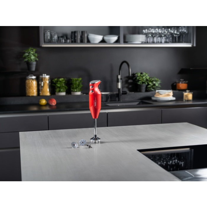 Bamix M250 Prime Frullatore ad Immersione Rosso 250W con 2 Velocità e Accessori in Acciaio Inox