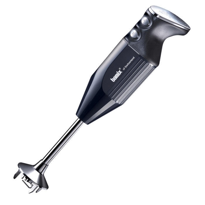 Bamix M250 Prime Frullatore ad Immersione 250 W Nero/Cromo con Lama Multiuso, Frusta e Frullino, 2 Velocità