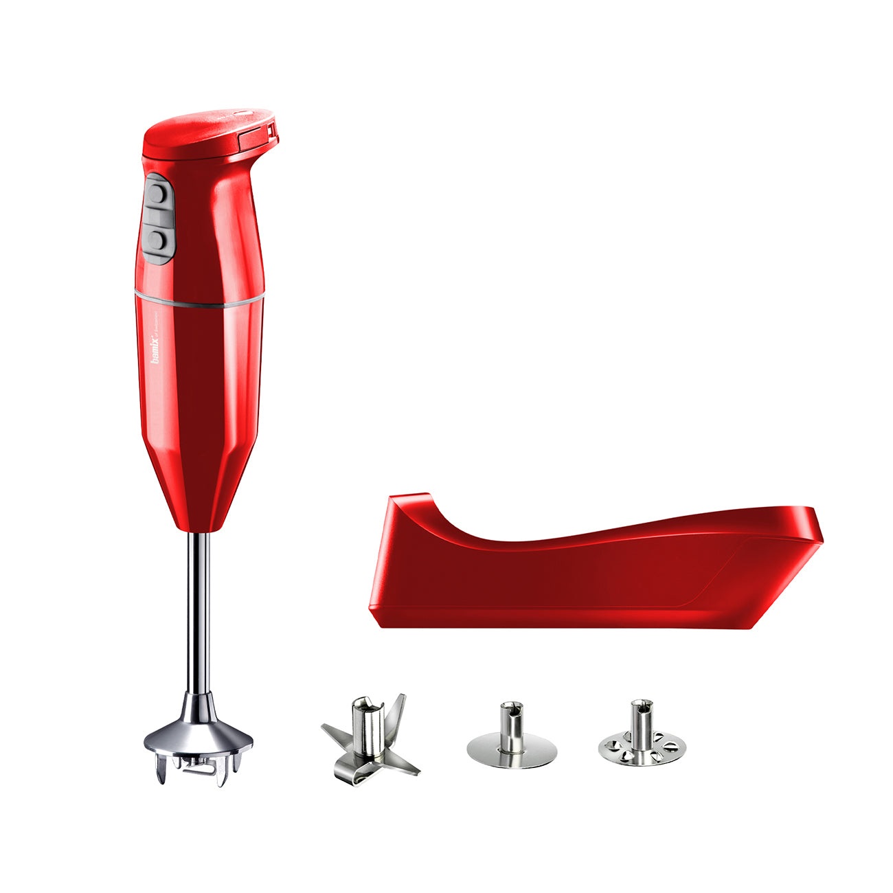 Bamix Frullatore ad Immersione Cordless Standard 250W Rosso - Senza Filo, 2 Velocità, Batteria Integrata, Accessori Inclusi