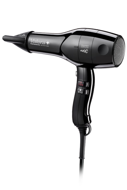 Valera Swiss Silent Jet SXJ 8701 RC Asciugacapelli Professionale 2200 W con Funzione Ionizzazione e Sistema Sanify, Colore Nero