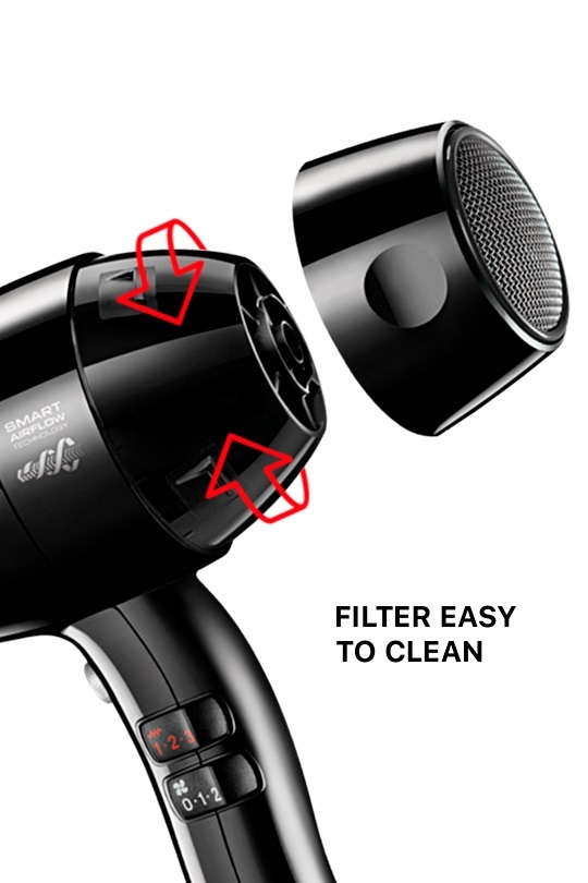 Valera Swiss Silent Jet SXJ 8701 RC Asciugacapelli Professionale 2200 W con Funzione Ionizzazione e Sistema Sanify, Colore Nero