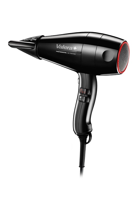 Valera Swiss Silent Jet 7500 Asciugacapelli Professionale 2000 W Nero con Tecnologia Ionica e Rotocord