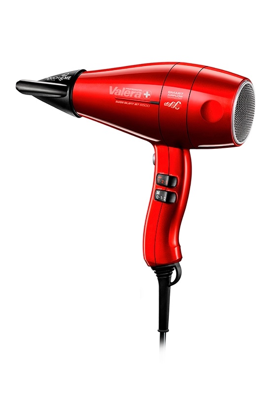 Valera Swiss Silent Jet 8500 Asciugacapelli Professionale 2000 W Rosso con Ionizzatore, 3 Livelli di Temperatura e Cavo Flessibile